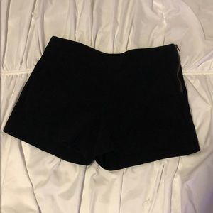 Black Lowrise Dress Shorts